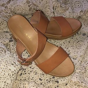 Leather Sandal Wedges